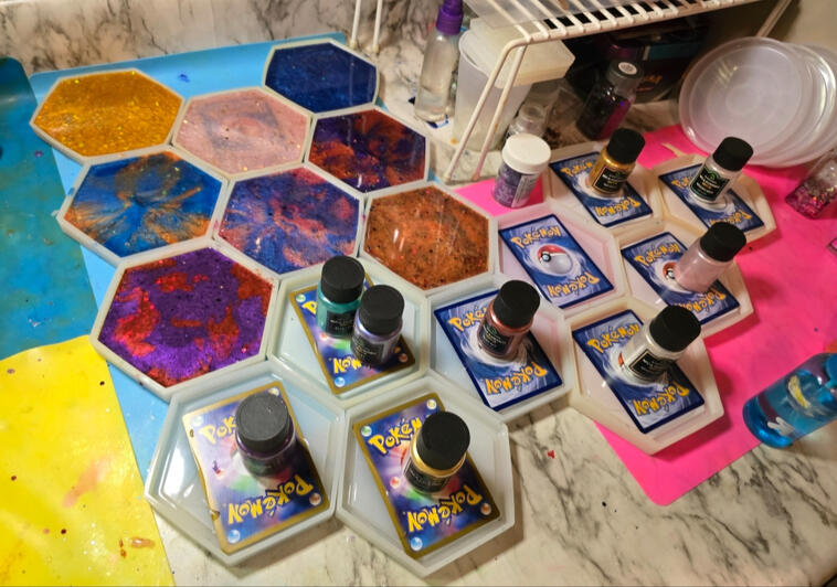 Let cure then go back and add my colors Let cure then go back and add my colors